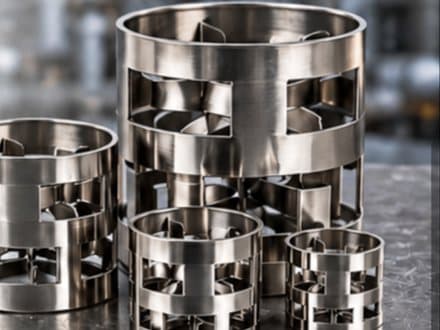 Stainless steel pall rings in four sizes